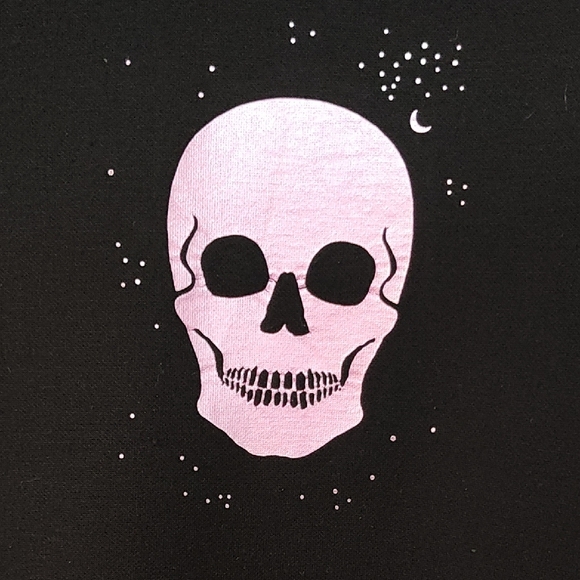 Torrid Black Top with Pink Skull Design - Picture 2 of 4